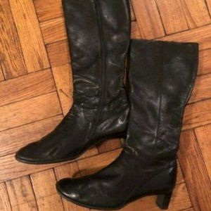 Cole Hann Black Leather Boots Made In Italy